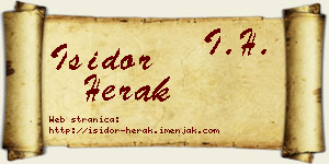 Isidor Herak vizit kartica